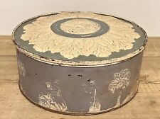 Vintage Smith Crafted Chicago Round Embossed Fruit Cake Tin Wedgewood picture