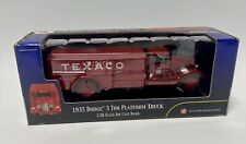 Texaco 1935 Dodge 3 Ton Platform Truck Chrome Red Bank 1:38 Scale Die Cast #19 picture