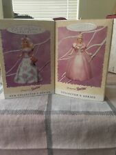 Vintage 1995 And 1996 Hallmark Springtime Easter Collection Barbie Ornaments picture
