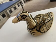 Mexican Tonala Pottery Duck Folk Art Figurine Hand Painted picture