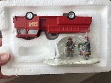 1996 Hawthorne Village miniatures 90052 firefighters dog 90053 fire engine, NEW picture