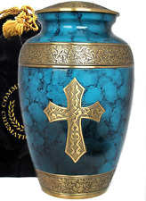 Keepsake Transcendent Cross Metal Urns Burial Urns For Ashes 10 Inch (210 Ibs) picture