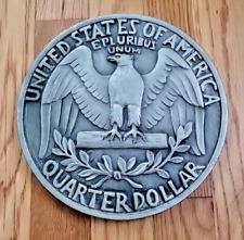 Vintage 1970 Modern Art Co. Chalkware Coin Quarter Wall Plaque picture