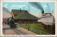 Vintage 1937 Sault Ste. Marie, Michigan Postcard 
