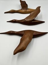Vintage John Cowden Mid Century Modern  Wood Hand Carved Birds/Geese/Folk Art/TN picture
