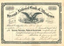Second National Bank of Allentown - Stock Certificate - Banking Stocks picture
