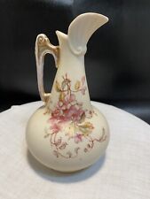 Vintage Ewer Pitcher, hand painted Floral marked picture