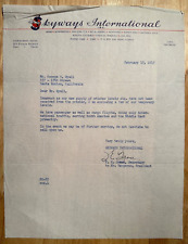 Skyways International - 1947 Miami, Florida vintage business letter picture