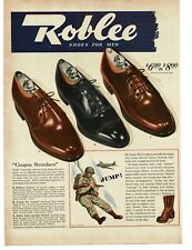 1943 Roblee Shoes For Men Military Oxford Paratrooper WWII Vintage Print Ad picture