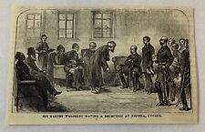 1882 magazine engraving~ SIR GARNET WOLSELEY having reception at Nicosia, Cyprus picture