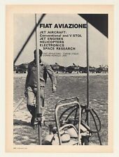 1965 Fiat Aviazione Jet Aircraft Photo Print Ad picture