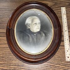 ANTIQUE FITS 8 X 10 OVAL WALNUT? PICTURE FRAME GOLD GILT DEEP WOOD picture
