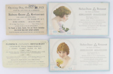Vintage NYC Hudson-Duane Triangle Restaurant Invitation Cards Flemings New York picture