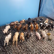 Lot of 23 Schleich Farm Animal Figurines Horses Cows Dog Pig Goat Etc picture