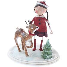 Lori Mitchell Christmas Winter Wonderland Girl with Deer 12262 picture