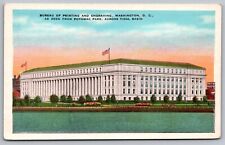 Bureau Printing Engraving Washington DC Potomac Park Tidal Basin Flag Postcard picture