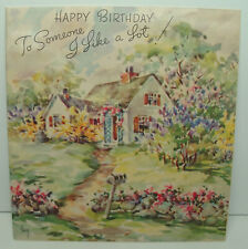 E. Madsen - Springtime Cottage - 1948 Vintage RUST CRAFT Artists' Card picture