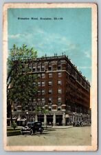 EVANSTON IL ILLINOIS Postcard Evanshire Hotel Vintage Automobiles Early Street picture