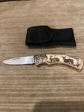 Franklin Mint Collectors Series pocket knife Deer Near Mint with Nylon case picture