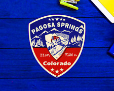 Pagosa Springs Colorado Skiing Ski Mountains Skier Sticker 3.25