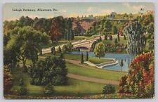 Lehigh Parkway Allentown Pennsylvania PA Vintage Linen Postcard picture