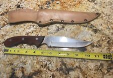 Vintage Japanese hunting knife Stainless Rosewood Handle & Leathers Sheath picture