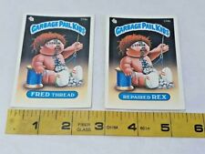1986 Topps Garbage Pail Kids GPK Series 5 FRED THREAD 174a & REPAIRED REX 174b picture