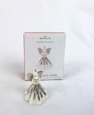 Hallmark Miniature Ornament 2021 Snowflake Angel Porcelain NIOB  picture