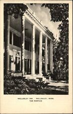Massachusetts Wellesley Inn Portico ~ 1938 vintage postcard sku731 picture