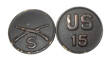 WWI US Army 15th Infantry Regiment Numbered Collar Disc Pin Insignia picture