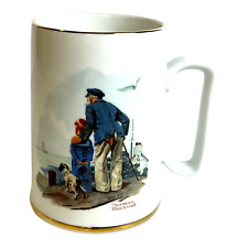 Norman Rockwell 1985 Looking Out to Sea Collectible Coffee Mug picture