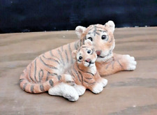 Stone Critters Bengal Tiger & Cub figurine Made in the USA SC-411 picture