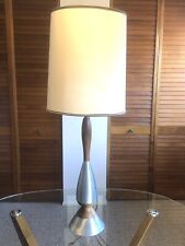 Midcentury Table Lamp  Walnut and Steel Tony Paul for Westwood Industries MCM picture