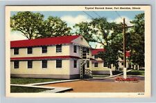 Fort Sheridan IL, Typical Barrack Scene, Illinois c1945 Vintage Postcard picture