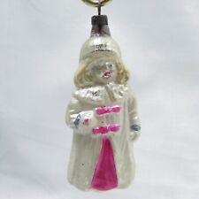 Antique Kate Greenaway Christmas Ornament Girl Figural Glass picture
