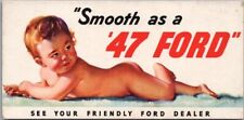 Vintage 1947 FORD Advertising Card / INK BLOTTER 