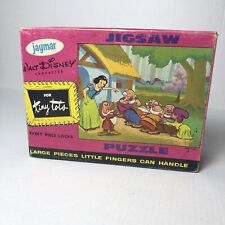 Vintage 1950s Disney Jaymar 400 Pcs Jigsaw Puzzle Snow White Seven Dwarfs RARE picture