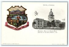 c1905 Square Miles Admitted Union Exterior Capitol Lincoln Nebraska NE Postcard picture
