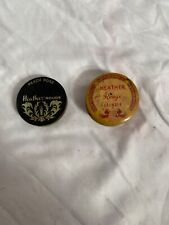 Vintage Heather Rouge Makeup Metal Tins  Lot of 2 picture