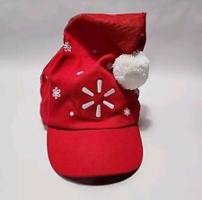 Walmart Employee Happy To Help Uniform  Red Santa Cap Adjustable  picture