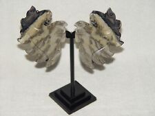 UV Reactive Hand Carved Volcano Agate Unicorn Wings Natural Crystal Volcanic New picture