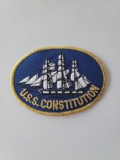 Vintage Patch U.S.S. CONSTITUTION by NANCO New Old Stock Iron On Embroidered 70 picture