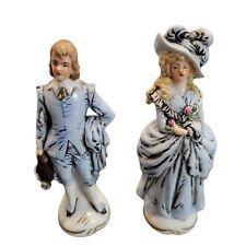 Pair of Vintage German Porcelain Bisque Man & Woman Figures Marked Germany 19936 picture