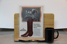 Sanders Bootmakers Cowboy Boot Laminated AD Placemat Vintage Coffee Minimat picture