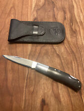 Large Custom Lockback Knife Black Micarta Signed - Price Reduced picture