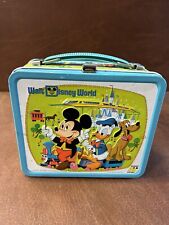 Vintage 1970 Walt Disney World Metal Lunch Box & Thermos Aladdin Inc USA WOW picture