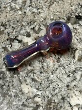 4” Heady Borosilicate Glass Pipe Hand Blown Crafted Purple Art Collection New picture