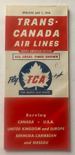 Vintage July 1958 Trans Canada TCA Airlines Timetable Brochure Maple Leaf Route picture