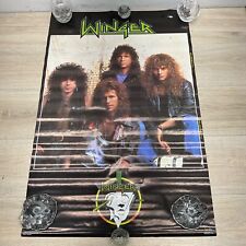 Vintage 1989 WINGER Band Rock Music Poster Funky NOS UNUSED P34 picture
