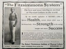 1902 Robert Fitzsimmons Strongman Photo Bensonhurst Bodybuilding Vtg Print Ad picture